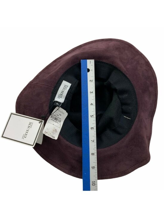 Maison Michel Suede Leather Bucket Hat M Dark Purple Aubergine main image 13